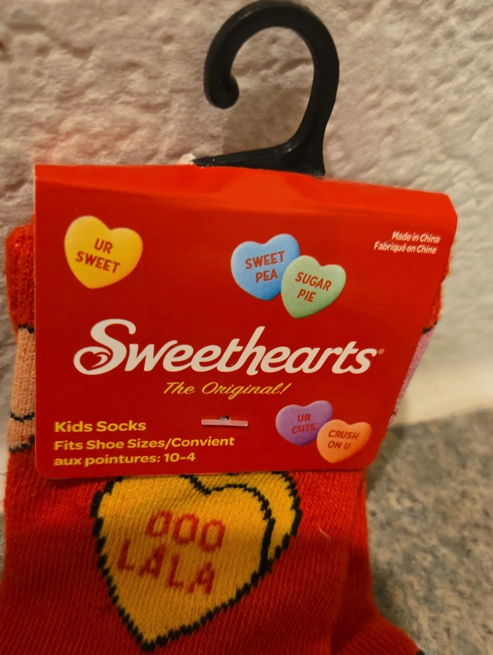 Sweethearts Kids Red Heart Crew Socks Nwt
